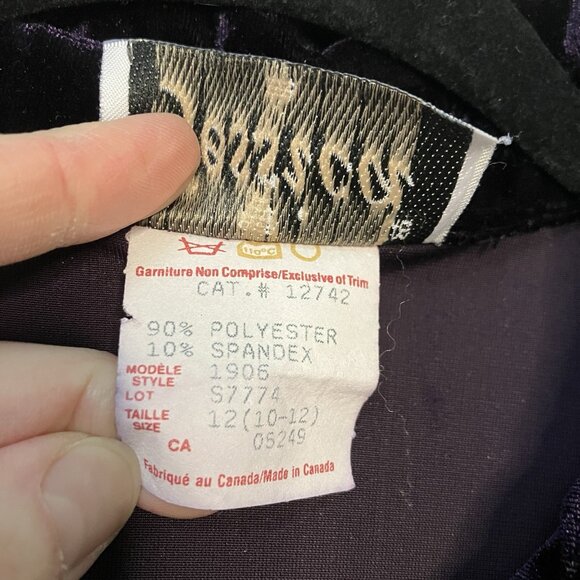 Y2K Jessica Velvet Shirt Womens 12 Purple Whimsigoth Fairy Dark Romantic Blouse - Picture 4 of 7